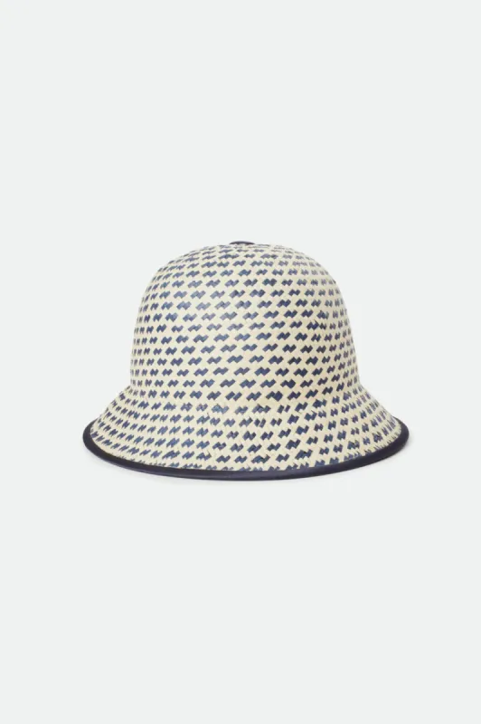 Essex Straw II Bucket Hat - Navy/Tan sold by Brixton