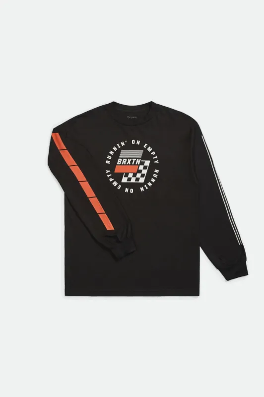 Gas L/S Standard Tee - Black sold by Brixton