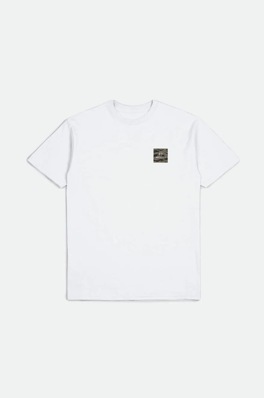 Alpha Square S/S Standard Tee - White/Tiger Camo sold by Brixton product image thumbnail 2