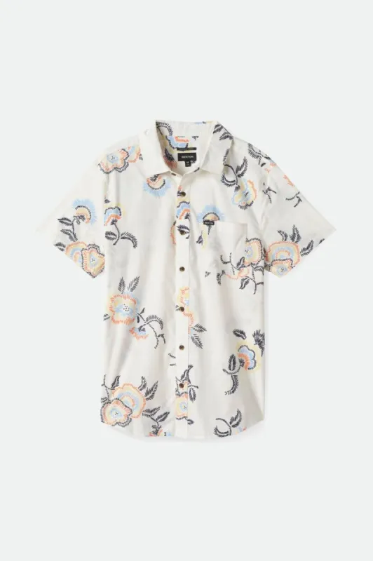 Charter Print S/S Woven Shirt - Off White Field Floral sold by Brixton