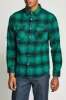 Bowery L/S Flannel - Green/Black sold by Brixton