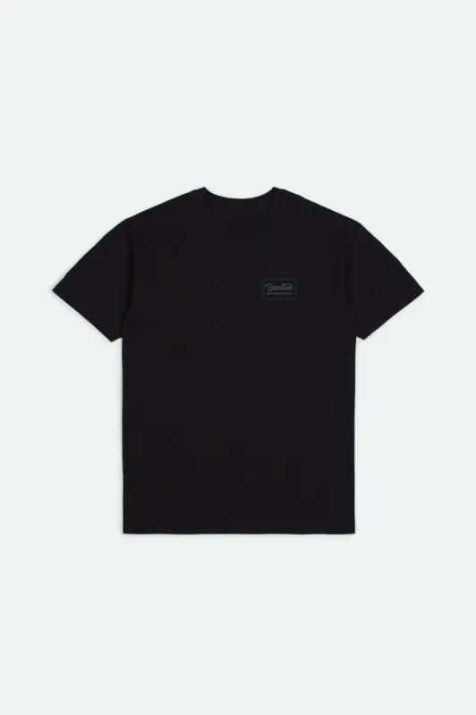 Grade S/S Standard Tee - Black/Royal sold by Brixton