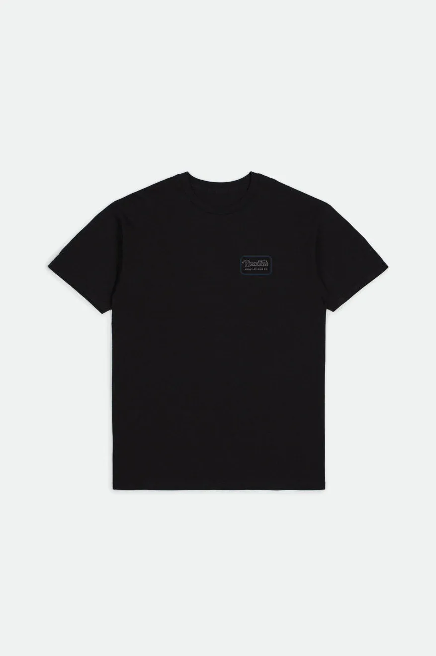 Grade S/S Standard Tee - Black/Royal sold by Brixton