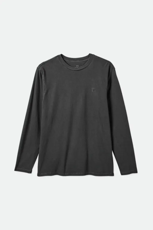 Vintage Reserve L/S Tee - Black Vintage Wash sold by Brixton