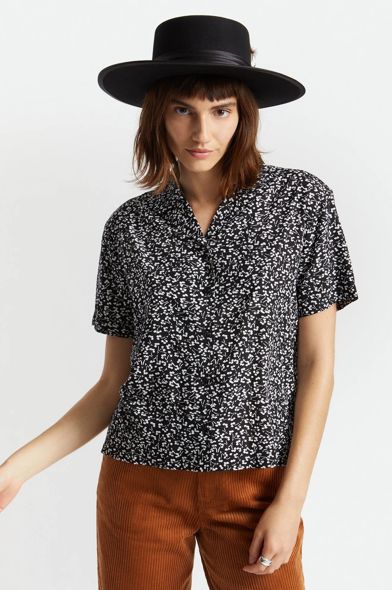 Ryder S/S Woven - Black sold by Brixton