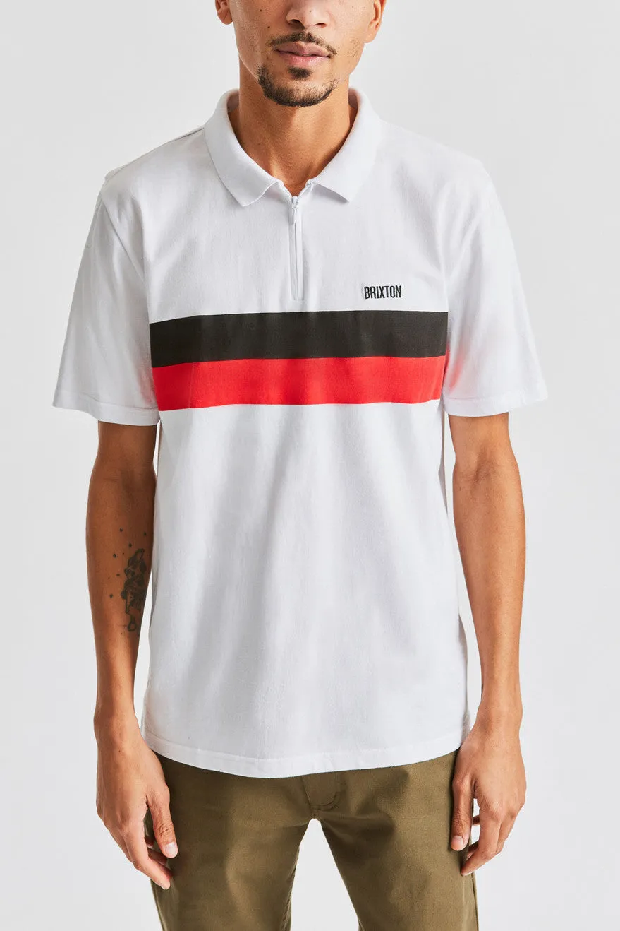 Brockton 1/4 Zip Polo - White sold by Brixton product image thumbnail 2