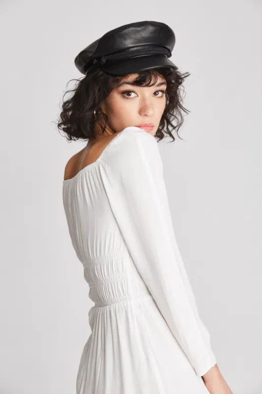 Fiddler Women Cap - Black Vegan Leather sold by Brixton