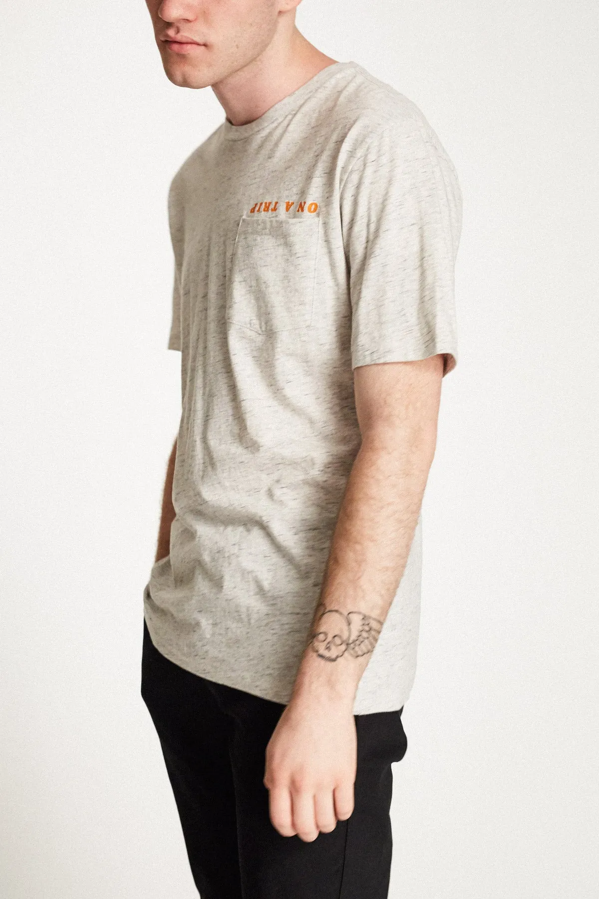 Valencia S/S Pocket Tee - Heather Stone sold by Brixton product image thumbnail 4