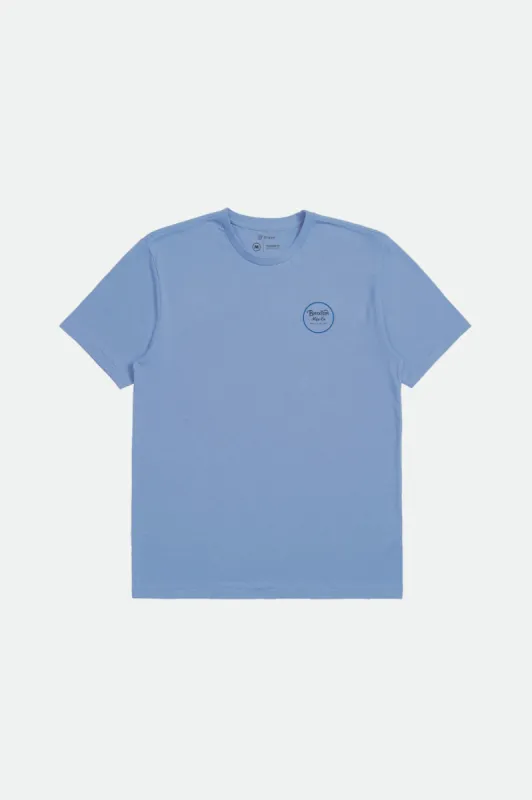 Wheeler II S/S Premium Tee - Casa Blanca Blue sold by Brixton
