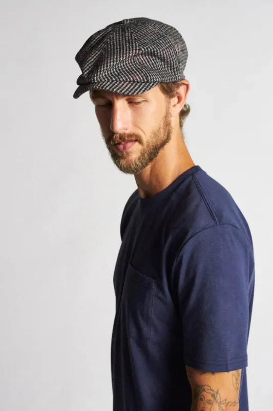 Brood Adjustable Snap Cap - Black/Washed Navy sold by Brixton