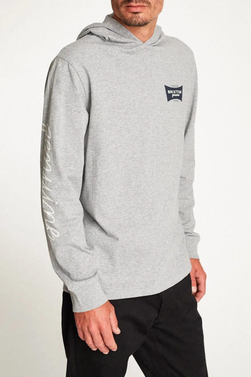 Ramsey SV II L/S Hood Knit - Heather Grey sold by Brixton