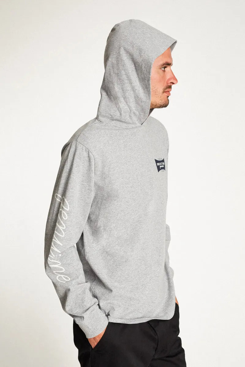Ramsey SV II L/S Hood Knit - Heather Grey sold by Brixton product image thumbnail 4