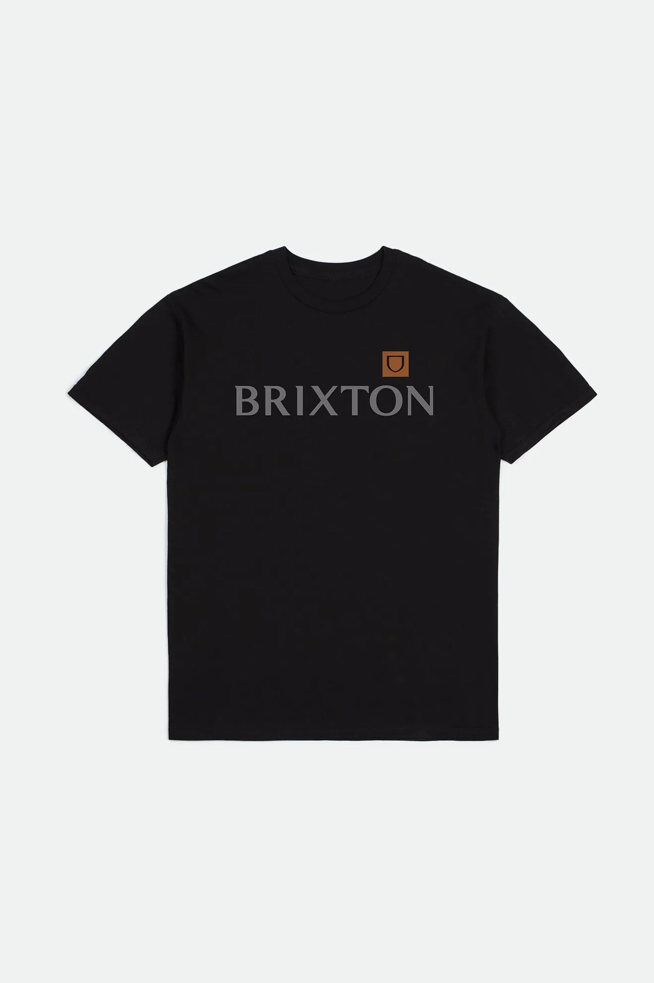 Alpha Shield S/S Tailored Tee - Black sold by Brixton