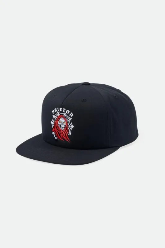 Reaper MP Snapback - Black sold by Brixton