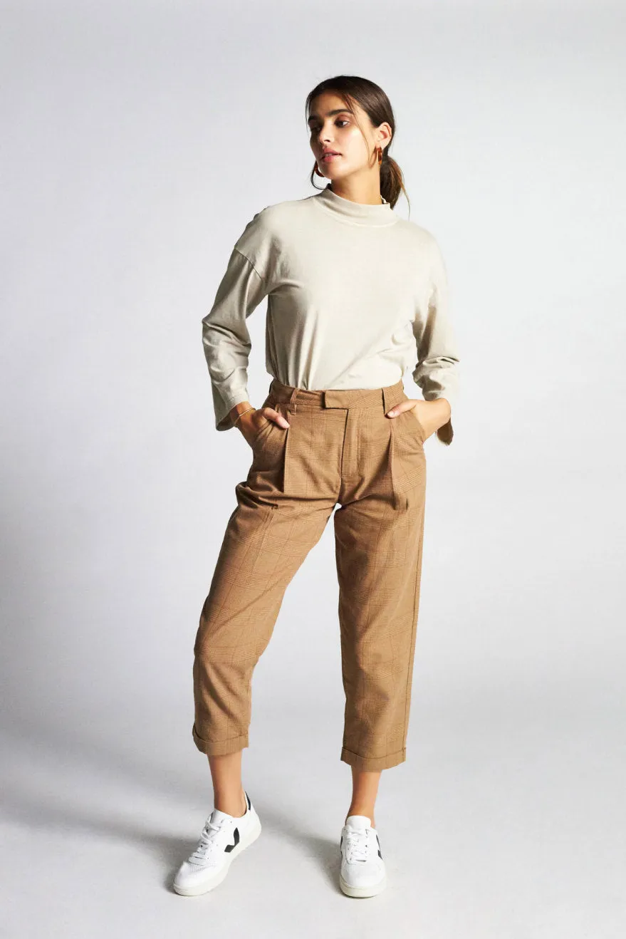 Anne L/S Mock Neck Tee - Vanilla sold by Brixton