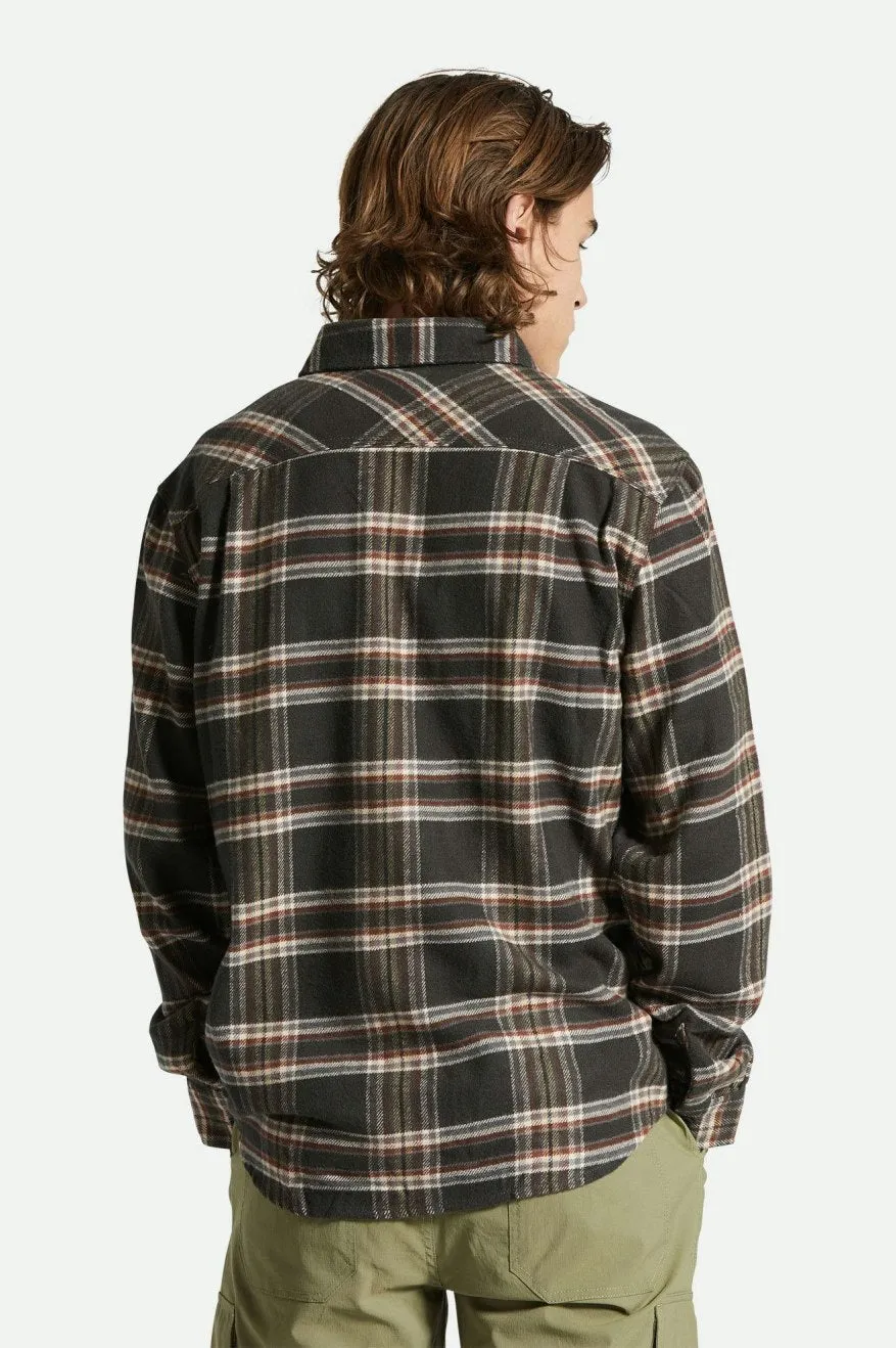 Bowery L/S Flannel - Black/Charcoal/Off White sold by Brixton product image thumbnail 3