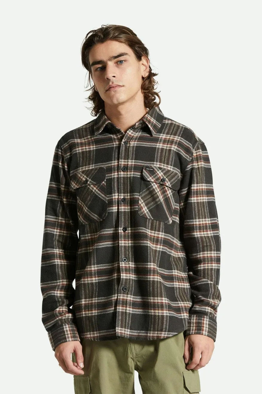Bowery L/S Flannel - Black/Charcoal/Off White sold by Brixton product image thumbnail 2