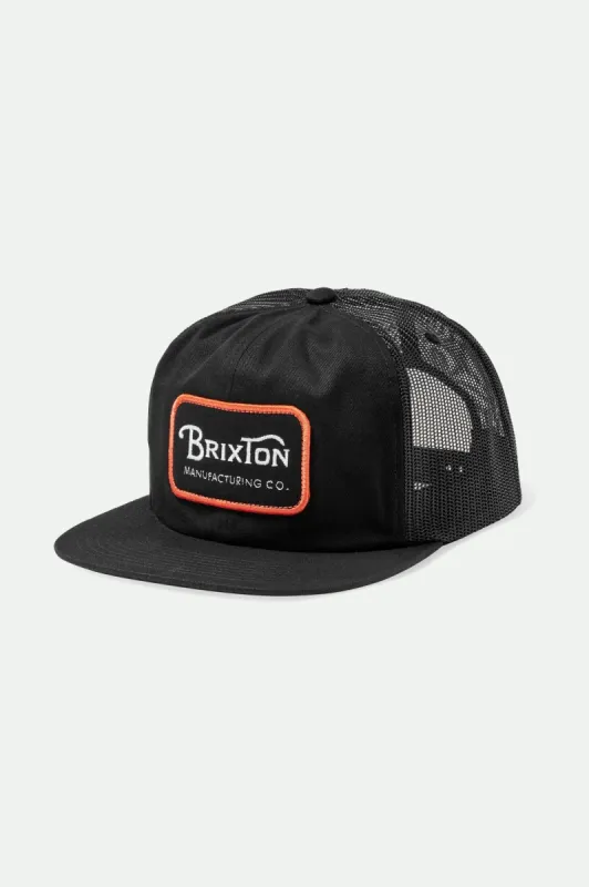 Grade HP Trucker Hat - Black/Orange/White sold by Brixton