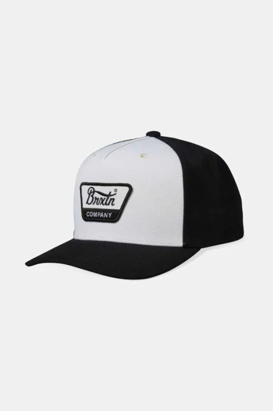 Linwood Netplus Snapback - Black/White/Black sold by Brixton