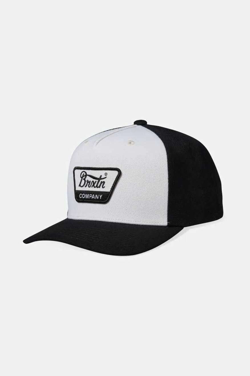 Linwood Netplus Snapback - Black/White/Black sold by Brixton