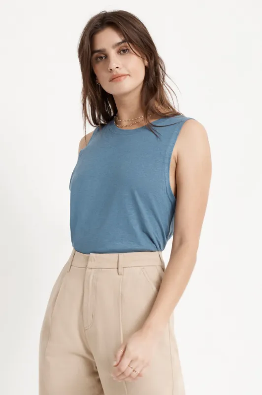 Montauk Tank - Slate Blue sold by Brixton