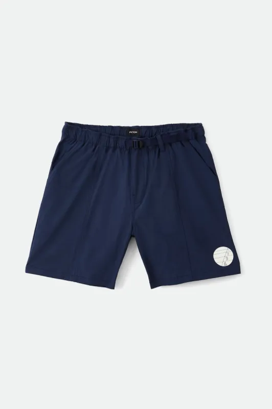 Phys. Ed. Nylon Running Short - Dress Blue sold by Brixton