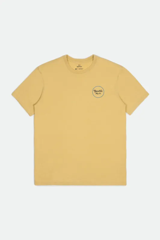 Wheeler II S/S Tailored Tee - Blonde sold by Brixton
