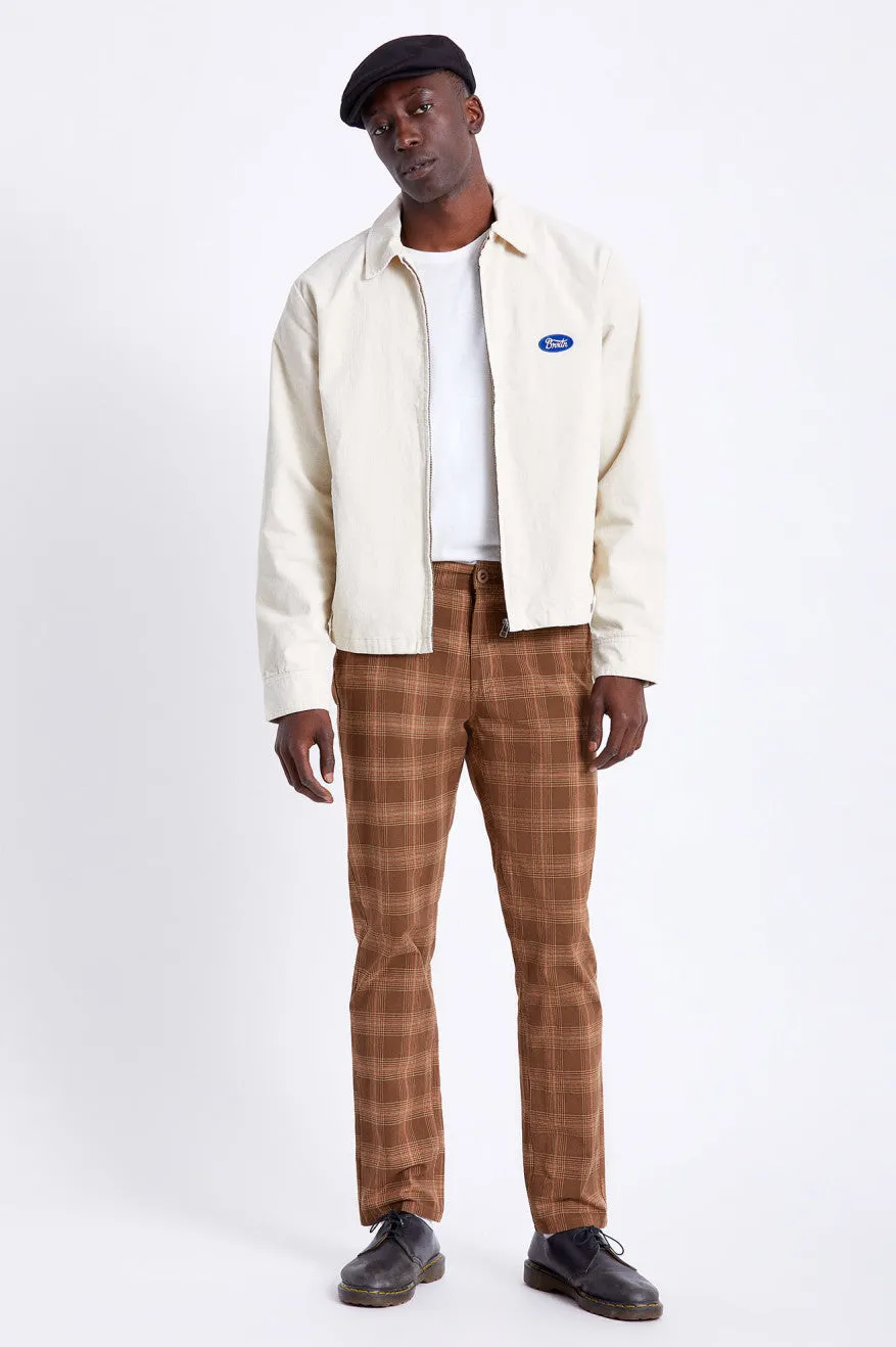 Choice Chino Pant - Washed Brown Plaid sold by Brixton product image thumbnail 2