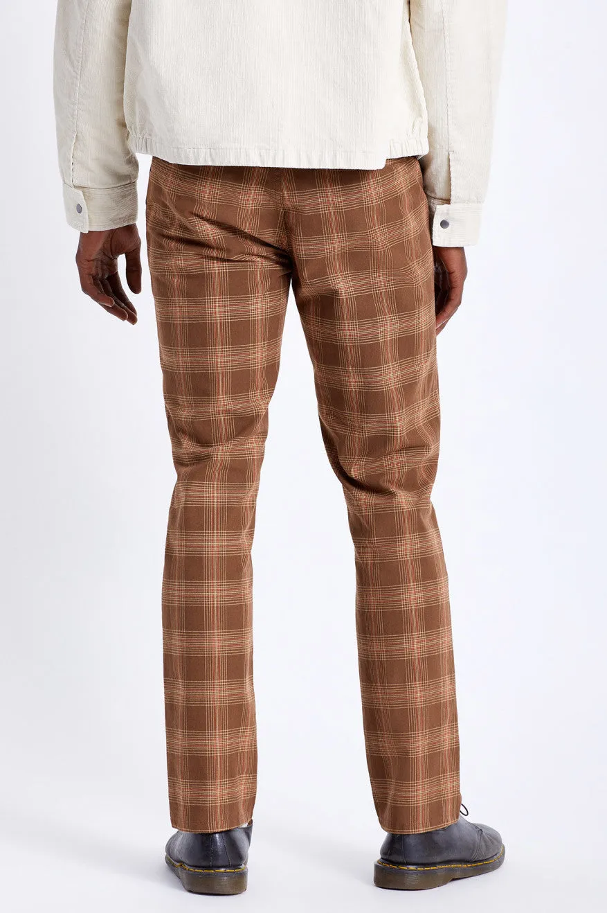 Choice Chino Pant - Washed Brown Plaid sold by Brixton product image thumbnail 4