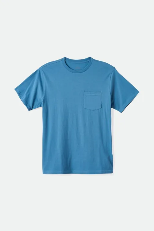 Premium Cotton S/S Pocket Tee - Blue Heaven sold by Brixton