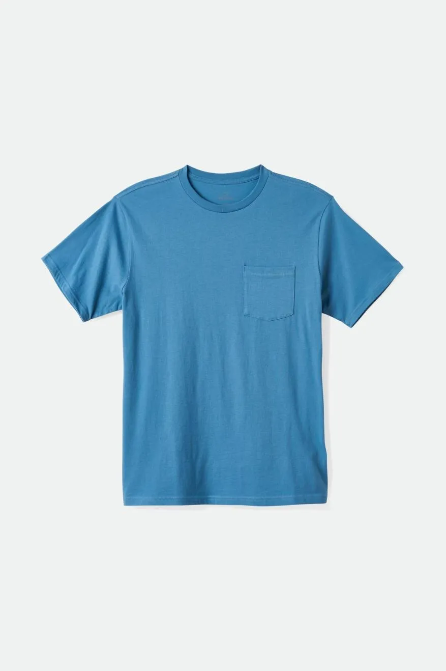 Premium Cotton S/S Pocket Tee - Blue Heaven sold by Brixton