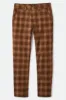 Choice Chino Pant - Washed Brown Plaid sold by Brixton
