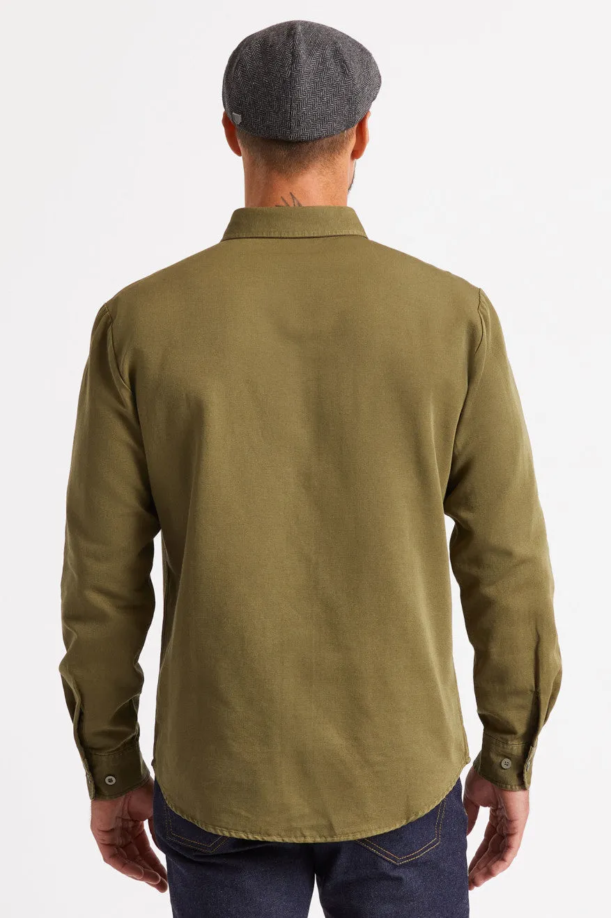 Davis L/S Reserve Woven - Military Olive sold by Brixton product image thumbnail 3