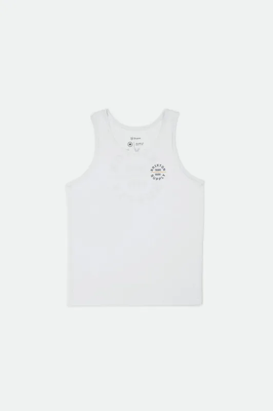 Oath V Tank - White/Yellow sold by Brixton