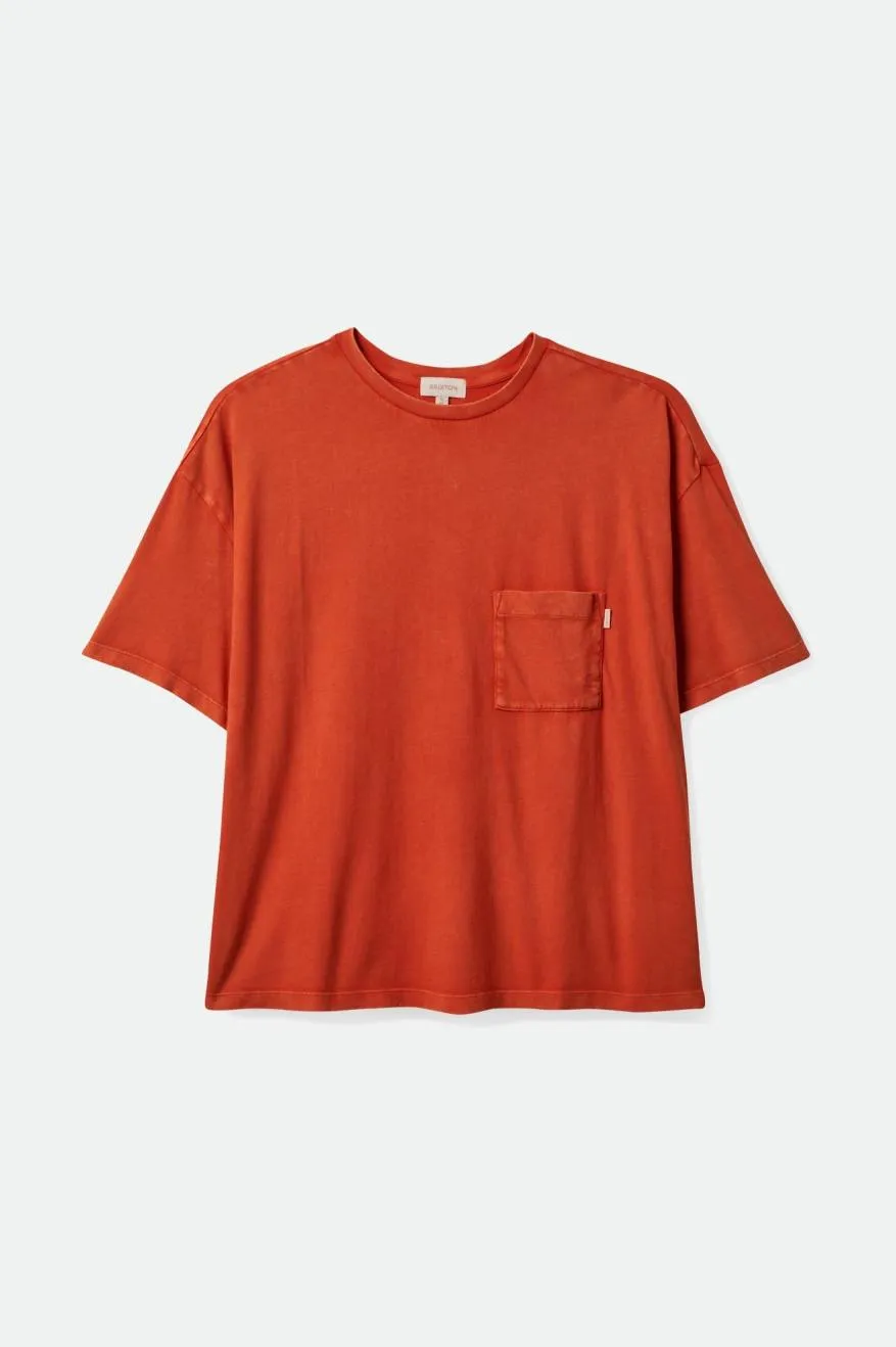 Carefree Oversized Boyfriend Pocket Tee - Burnt Red sold by Brixton product image thumbnail 2