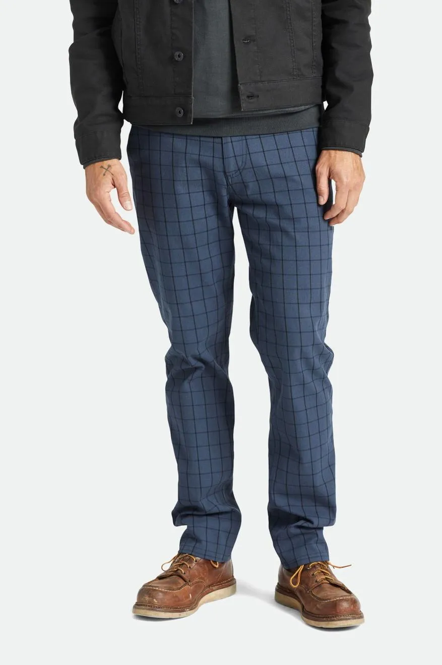 Choice Chino Regular Pant - Ombre Blue/Black Plaid sold by Brixton product image thumbnail 2