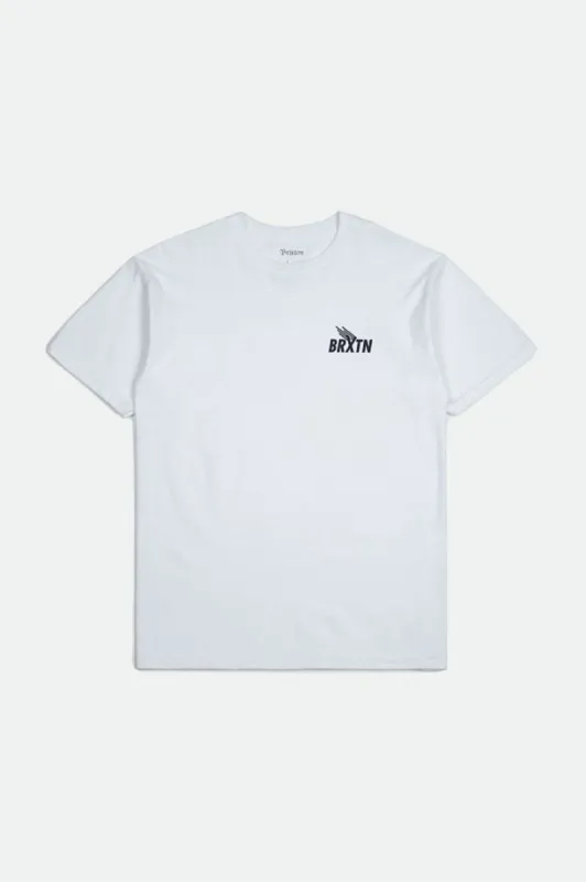 Rogers III S/S Standard Tee - White sold by Brixton