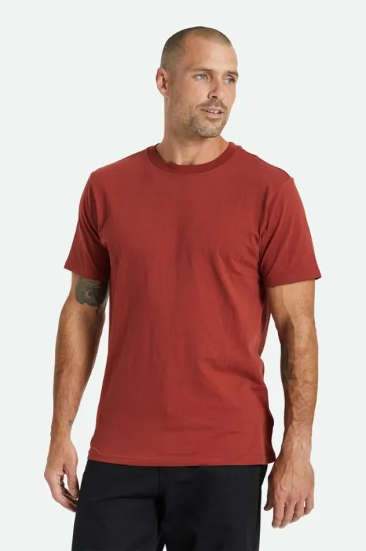 Basic S/S Tailored Tee - Burnt Henna sold by Brixton