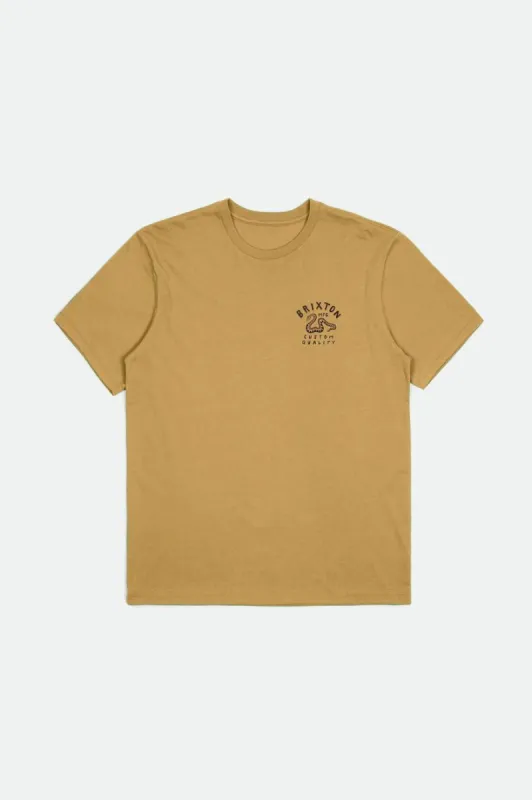 Clymer S/S Tailored Tee - Bright Gold sold by Brixton
