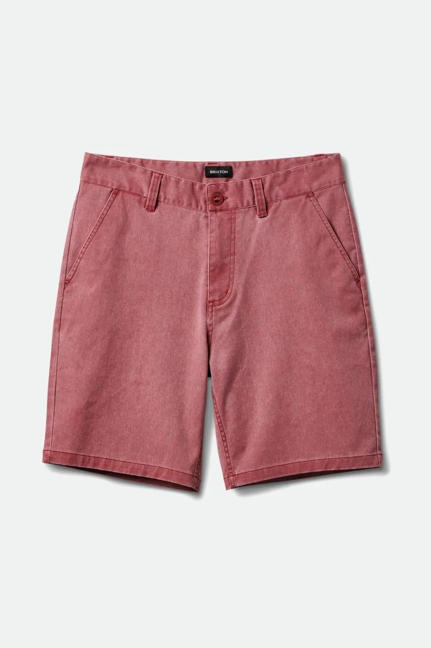 Choice Chino Short 9" - Island Berry Vintage Wash sold by Brixton