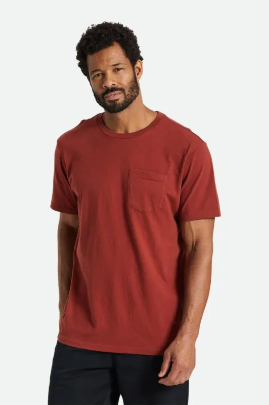 Basic S/S Pocket Tee - Burnt Henna sold by Brixton