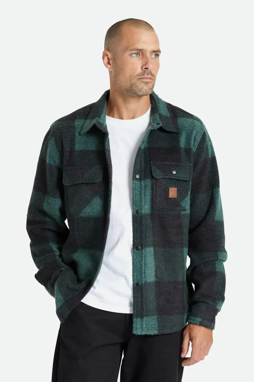 Bowery L/S Arctic Stretch Fleece - Dark Green/Black sold by Brixton product image thumbnail 2