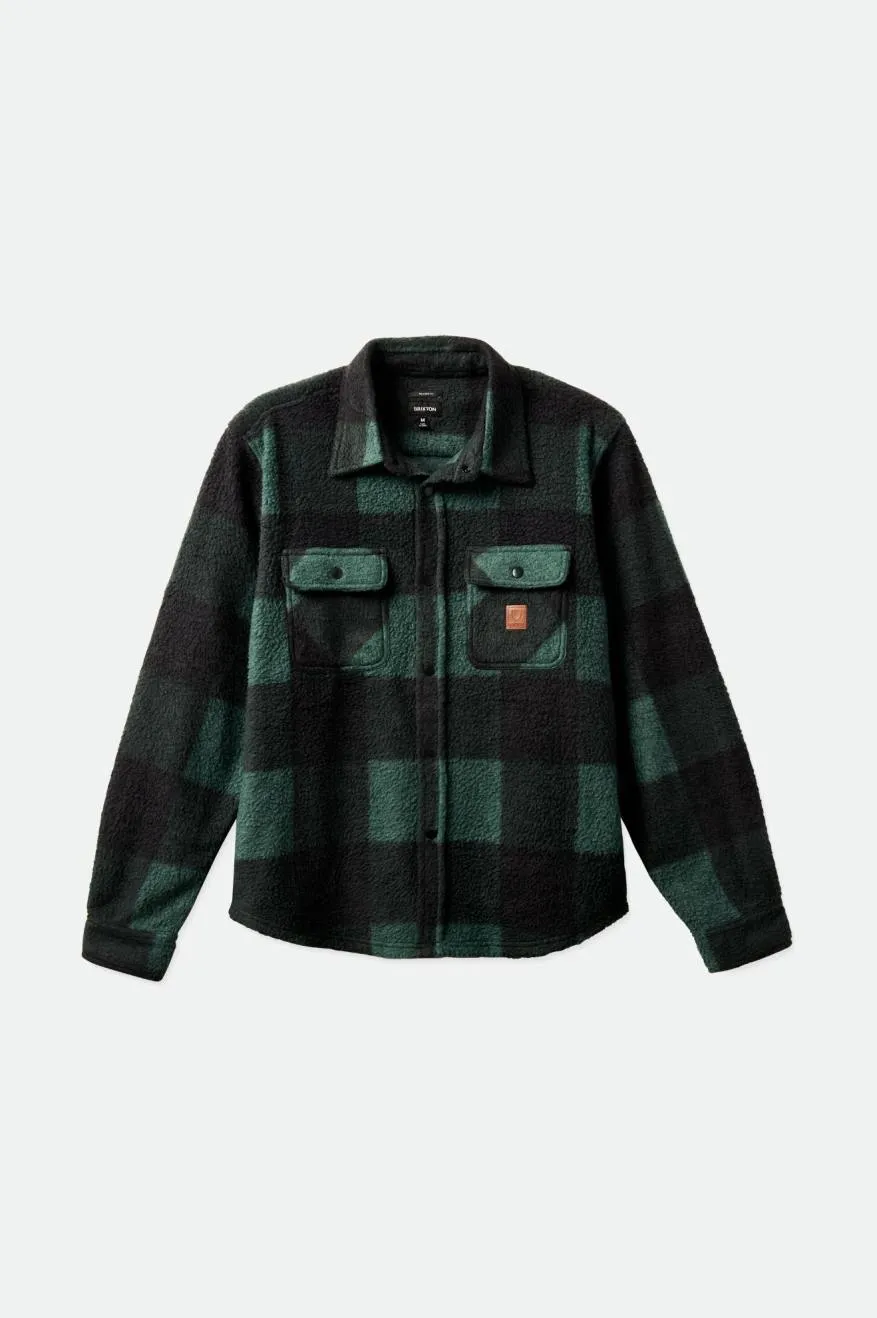 Bowery L/S Arctic Stretch Fleece - Dark Green/Black sold by Brixton