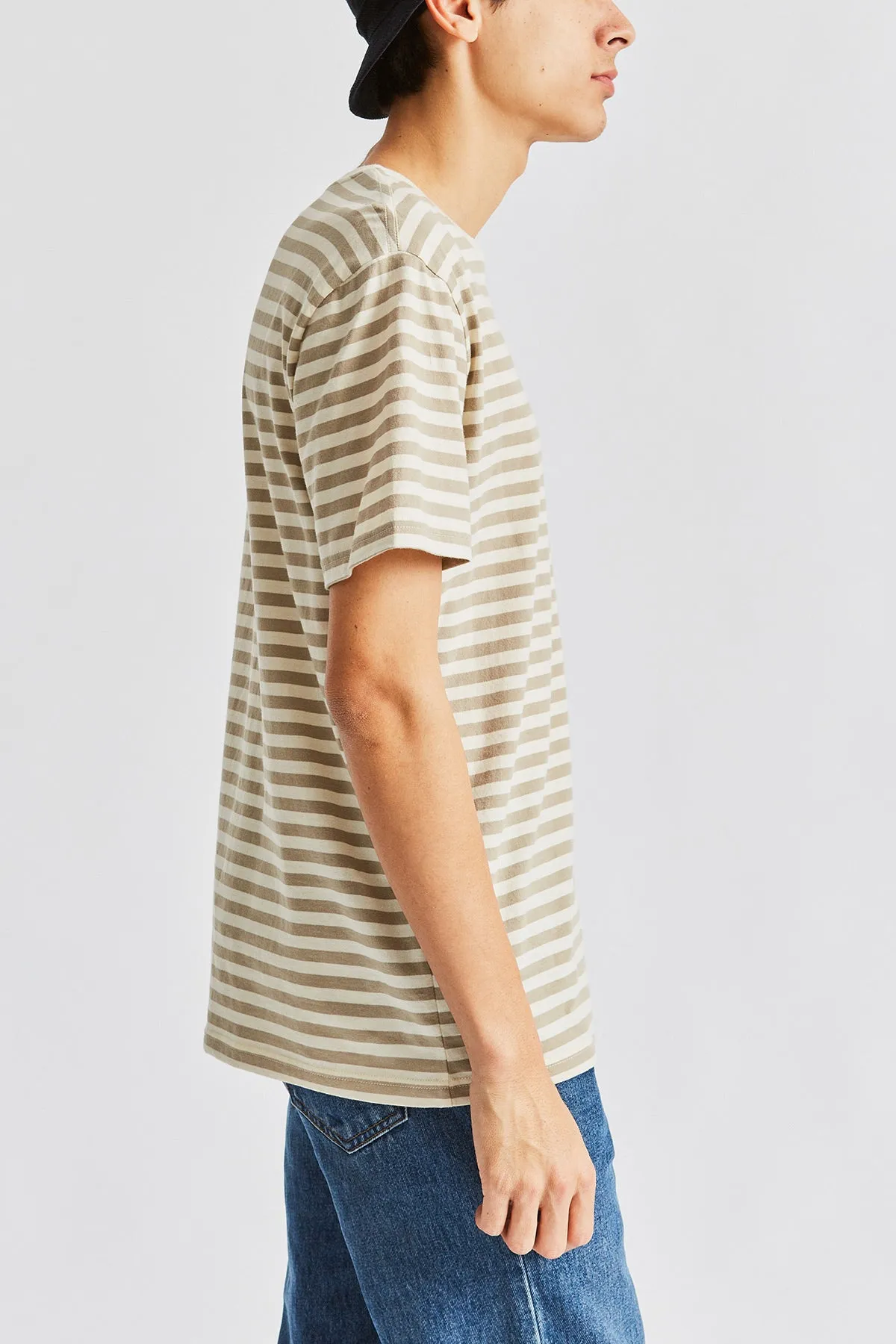 Hilt Mini Stripe S/S Knit - Dove/Rock sold by Brixton product image thumbnail 5