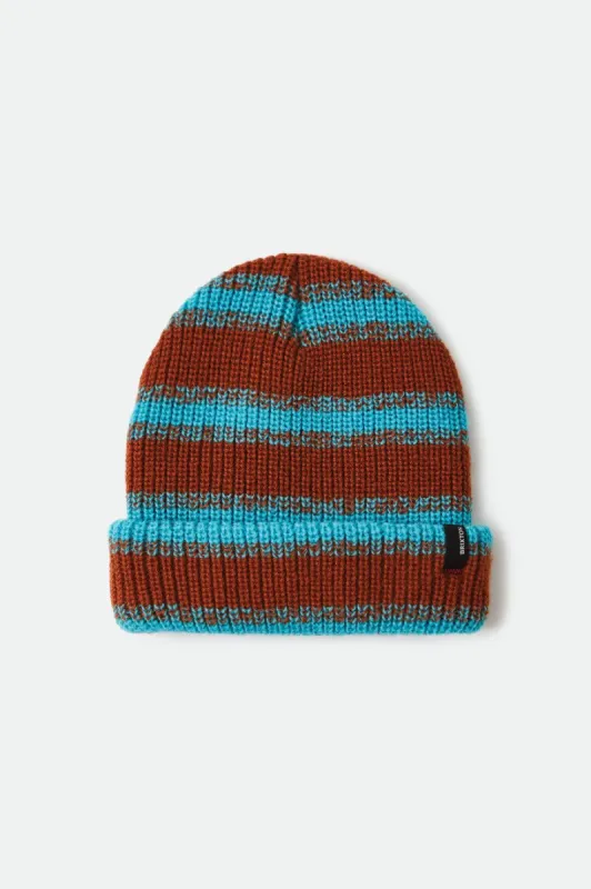 Polar Chunky Beanie - Caramel/Teal sold by Brixton
