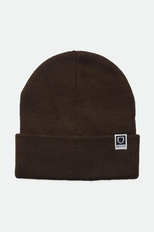 Harbor Beta Watch Cap Beanie - Deep Brown sold by Brixton