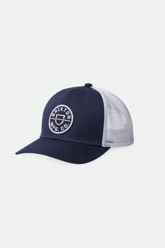 Crest NetPlus MP Mesh Cap - Navy/White sold by Brixton