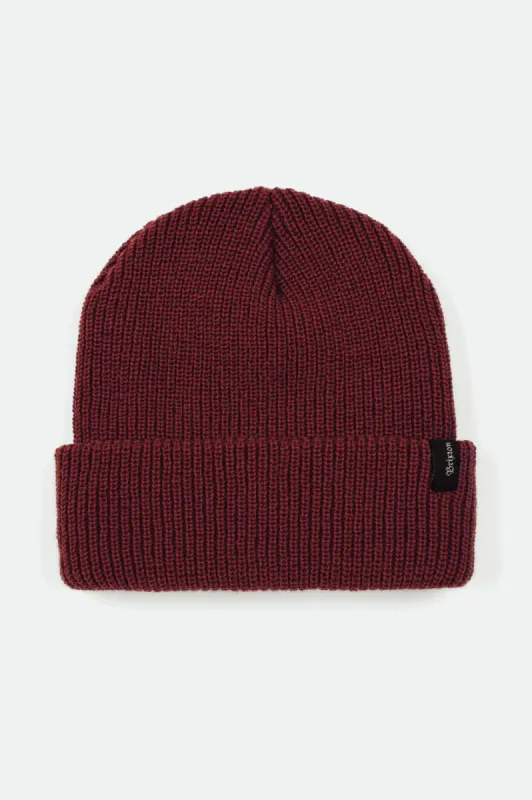 Heist Beanie - Burgundy sold by Brixton