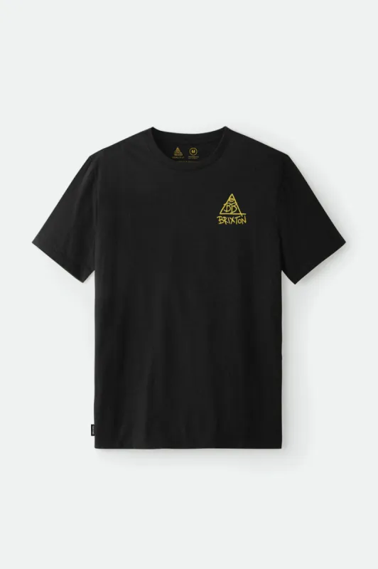 BB Mode S/S Tailored Tee - Black sold by Brixton