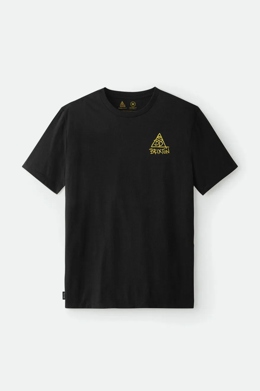 BB Mode S/S Tailored Tee - Black sold by Brixton